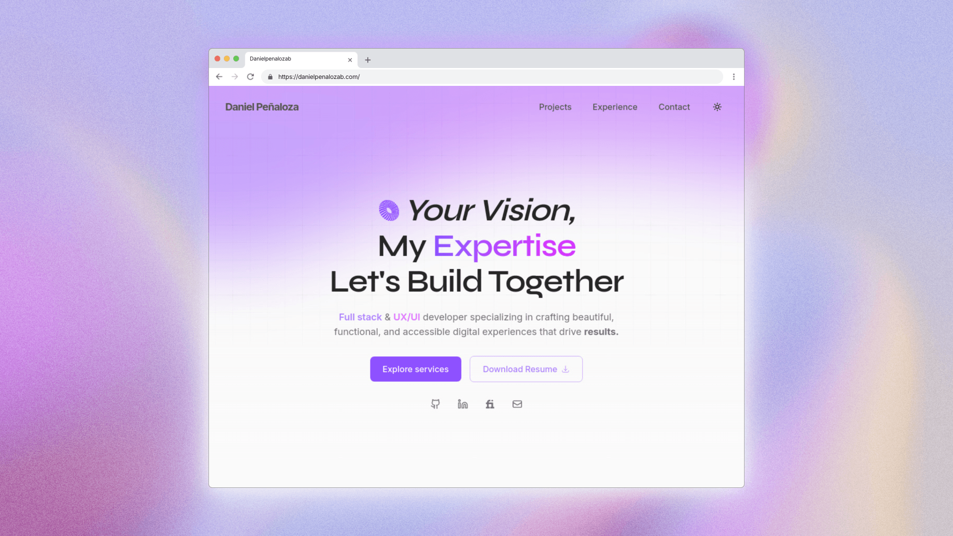 Daniel Peñaloza | Full Stack & UX/UI Developer Portfoli shot 3