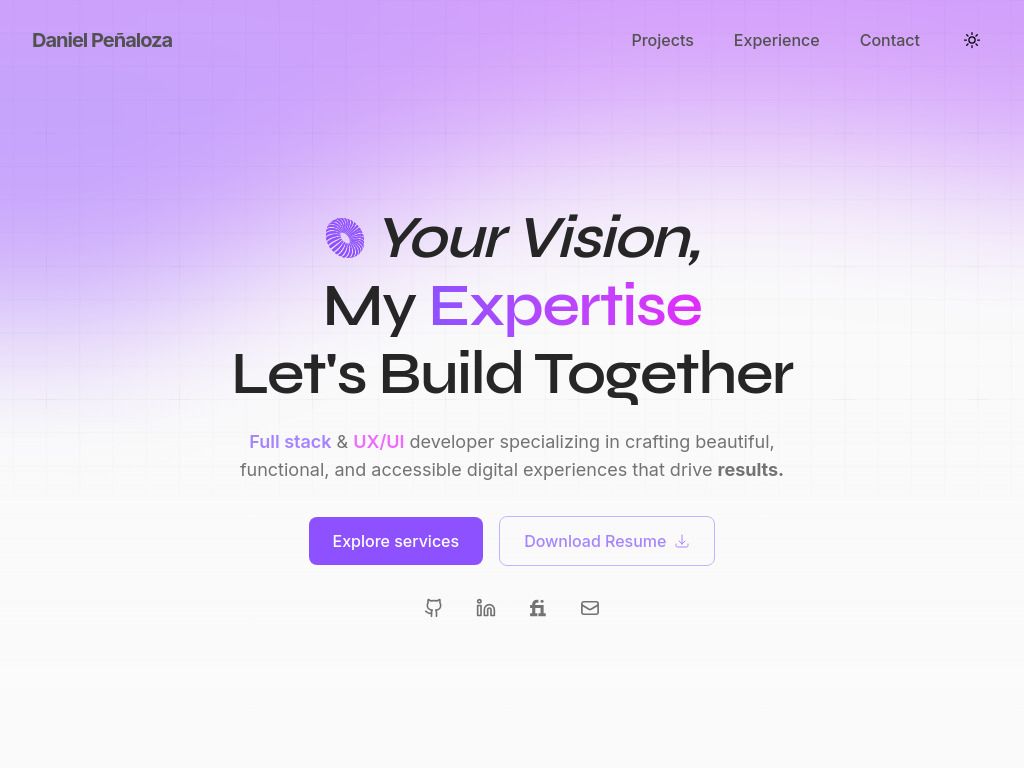 Daniel Peñaloza | Full Stack & UX/UI Developer Portfoli